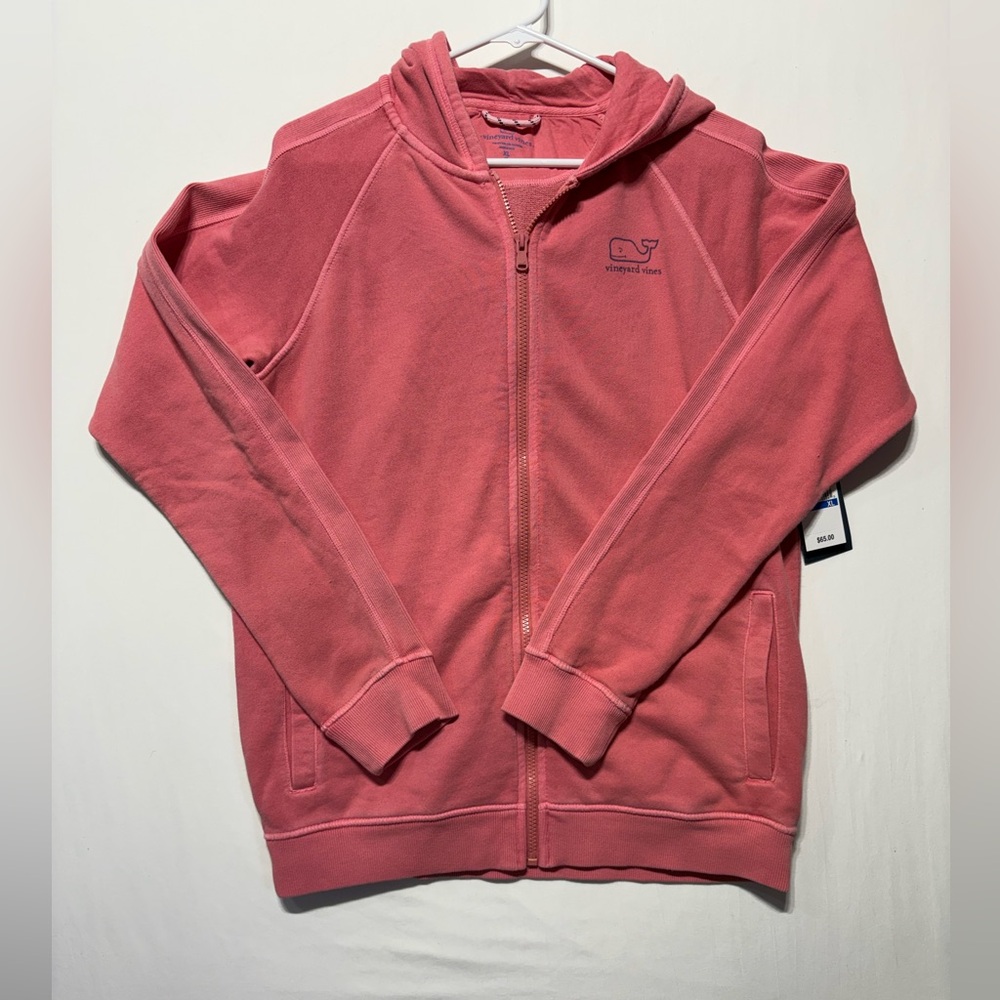 Vineyard Vines Kids Coral Zip-Up Hoodie